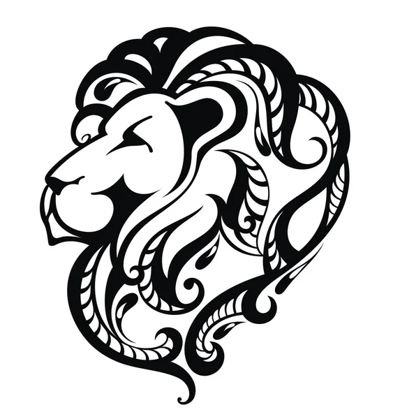 Icône tête de lion — Image vectorielle