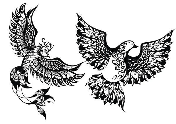 Pájaros vector símbolos — Archivo Imágenes Vectoriales