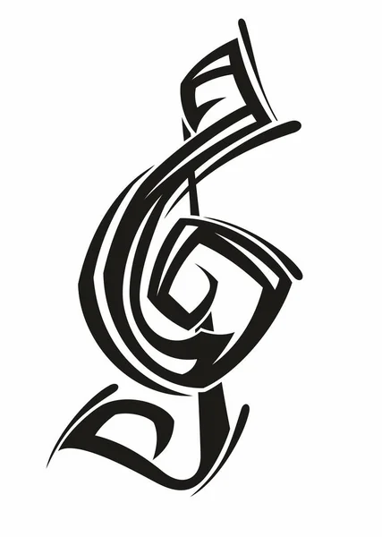 Ikona Noty Vector Treble Clef — Stockový vektor