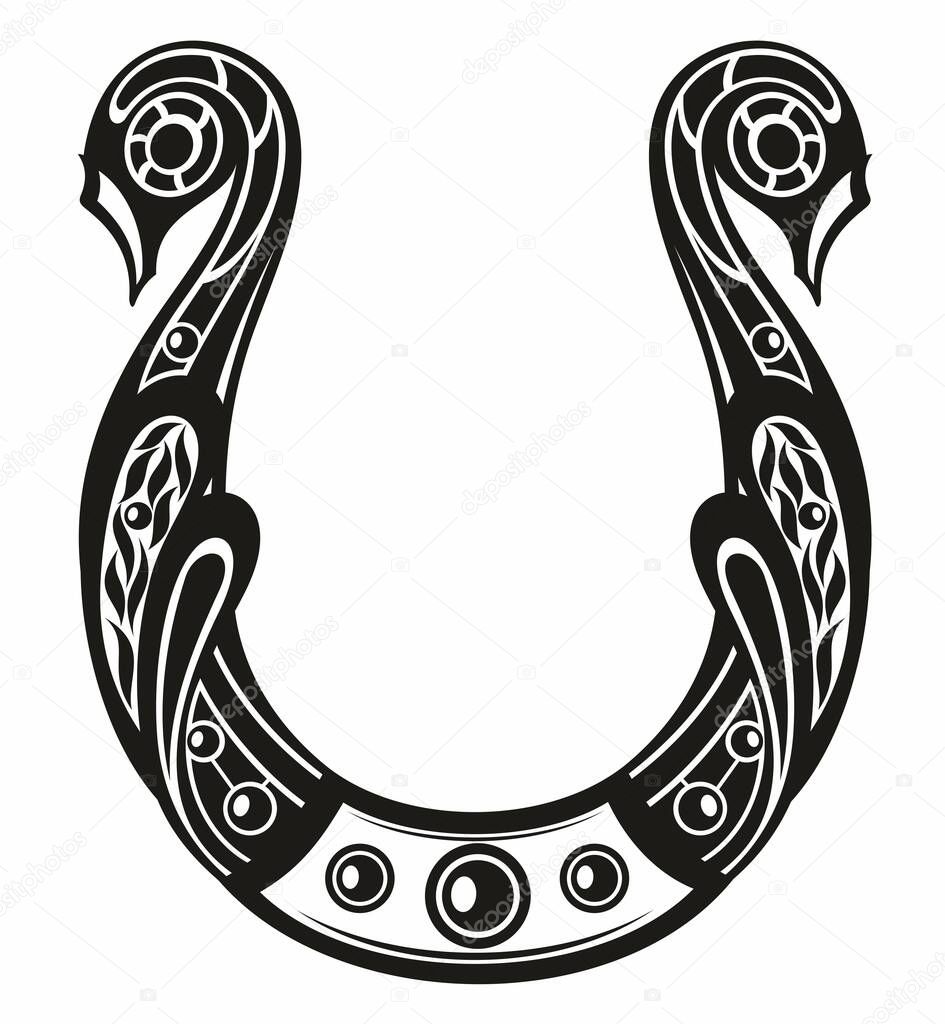 Horseshoe icon. Vector concept illustration for design.