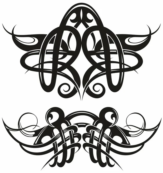 Tribale Tatuaggio Design Elementi Set — Vettoriale Stock