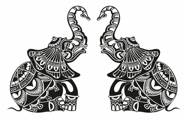 象の様式化された姿 — ストックベクタ
