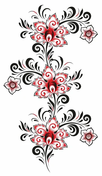 Element Van Bloem Ornament Vectorillustratie — Stockvector