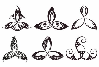 Üçgen yaprak şeklinde dövme