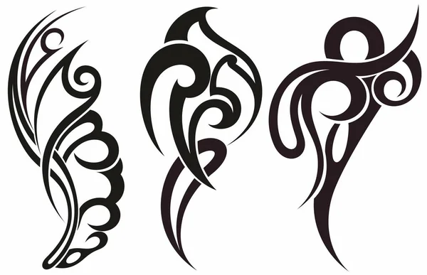 Tribal Tattoo Art Set Abstract Tattoo — Stock Vector