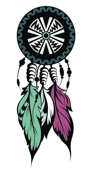 Dream Catcher, bescherming, Amerikaanse Indianen symbool — Stockvector