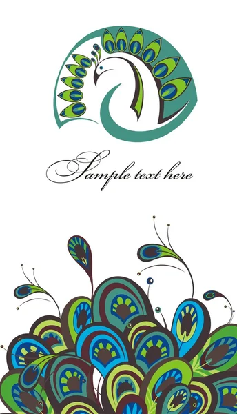 Fondo vectorial. Pavo real — Vector de stock