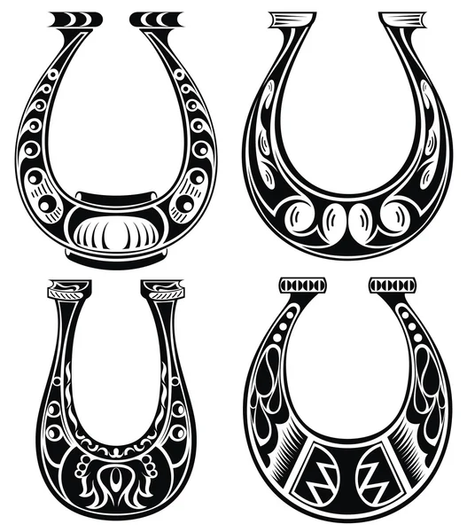 Horseshoes collection — Stock Vector