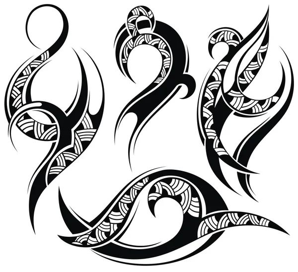 Eléments de conception de tatouage — Image vectorielle