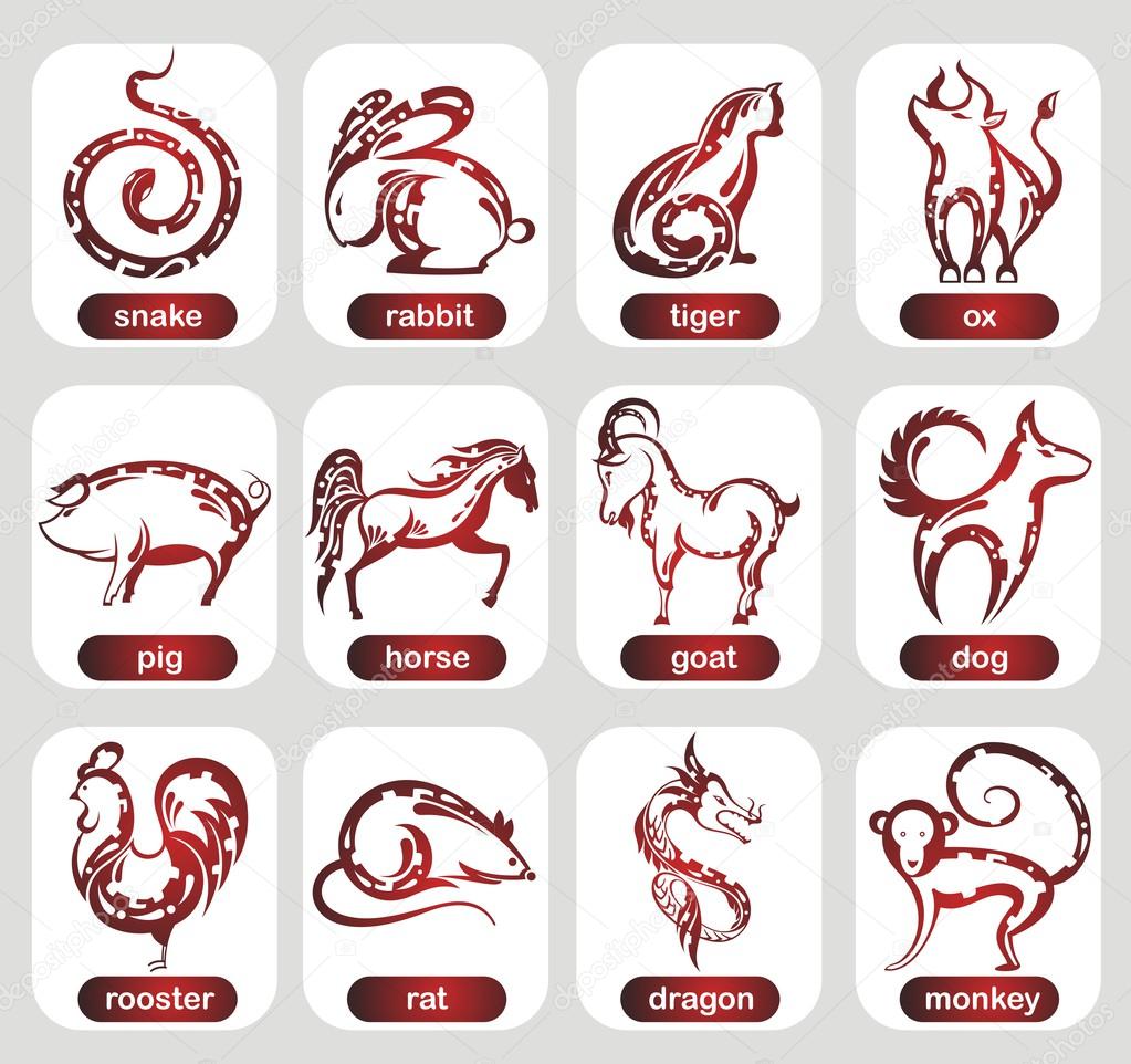 Chinese vector zodiac