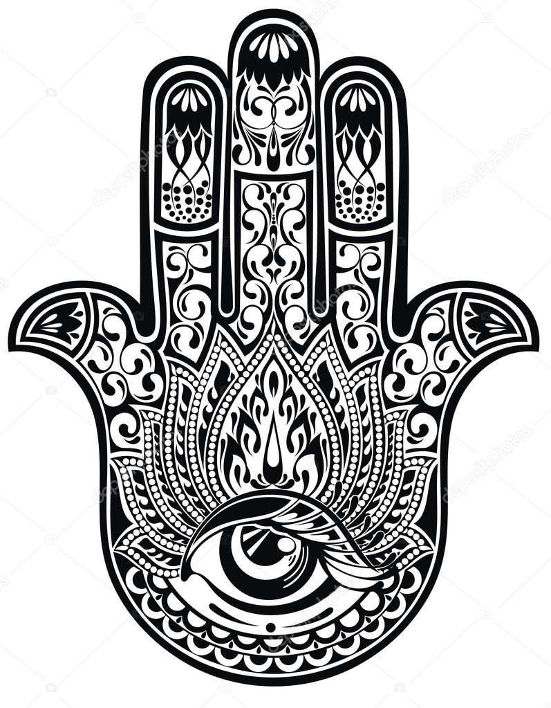 Download Hamsa hand — Stock Vector © Ksyshakiss #60171005