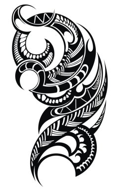 Maori styled tattoo pattern clipart