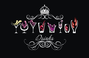 Drink alcohol background clipart