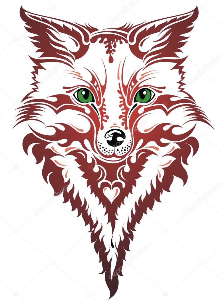 Vector image of an fox