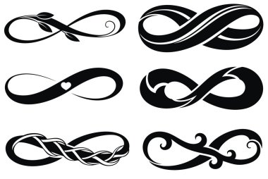 Infinity.Tattoo symbols clipart
