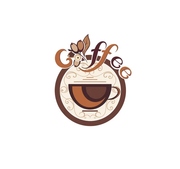 コーヒーの設計図 — ストックベクタ