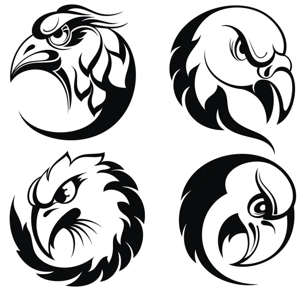 Stylized eagle head emblem — Stock Vector