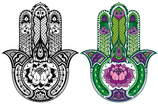 Векторный индийский ручной символ хамса — стоковый вектор