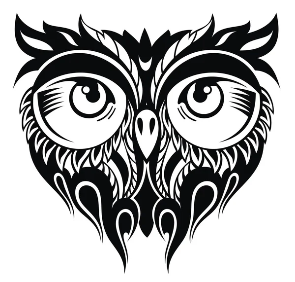 Owl head — Stock Vector