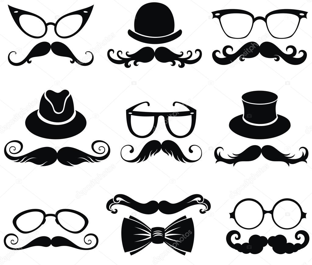 Mustache.Retro party set