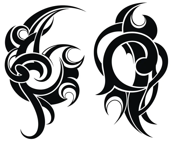 Patrón de tatuaje estilo maorí — Vector de stock