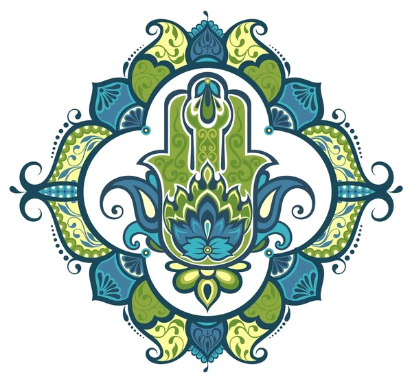 Hamsa decorativi — Vettoriale Stock