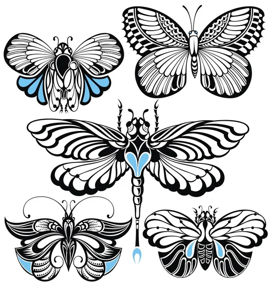 Ensemble papillon — Image vectorielle