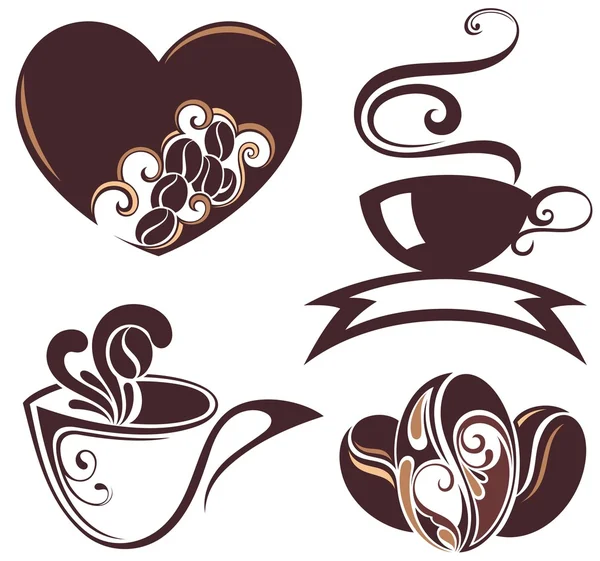 Coffee design symbols — Stock Vector