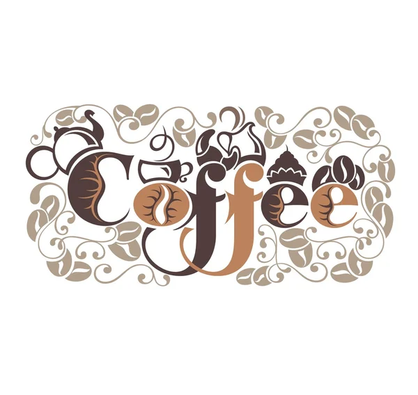 Ilustración de diseño de café — Vector de stock