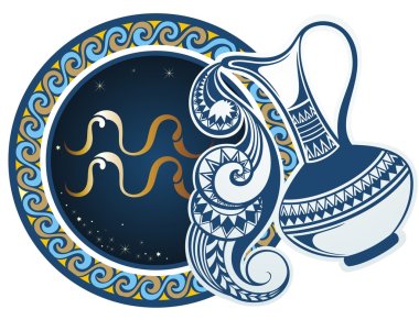 Zodiac signs - Aquarius clipart