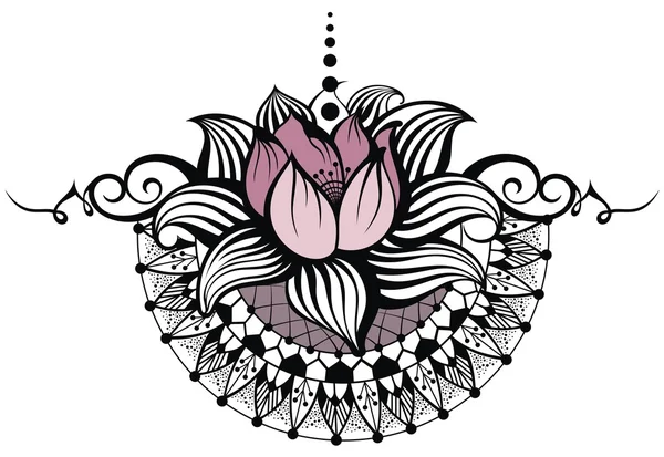 Ontwerp met Lotus bloemen — Stockvector