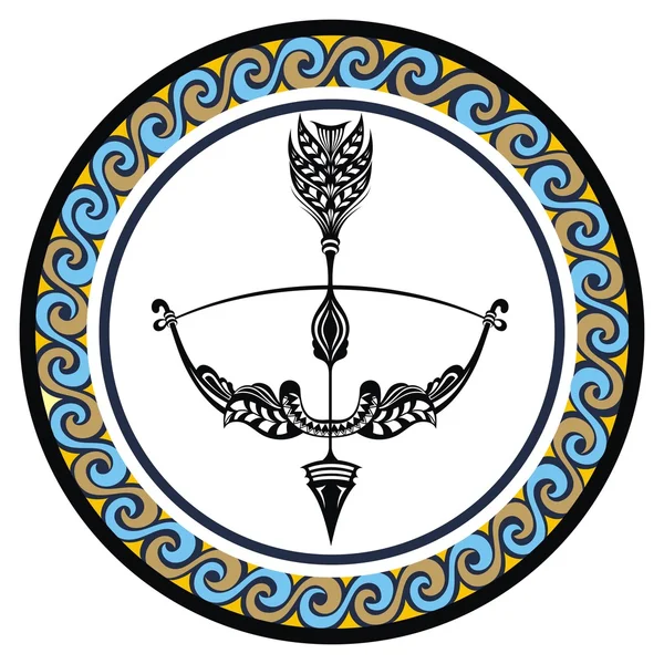 Декоративный знак Зодиака Стрелец — стоковый вектор