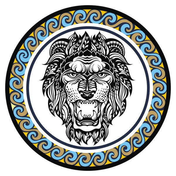 Signo decorativo do zodíaco Leo — Vetor de Stock