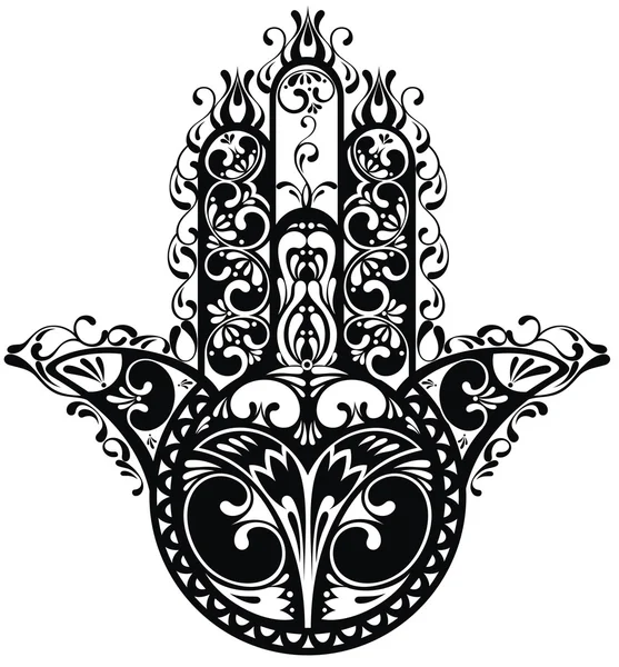 Hamsa, main de Fatima, illustration vectorielle — Image vectorielle