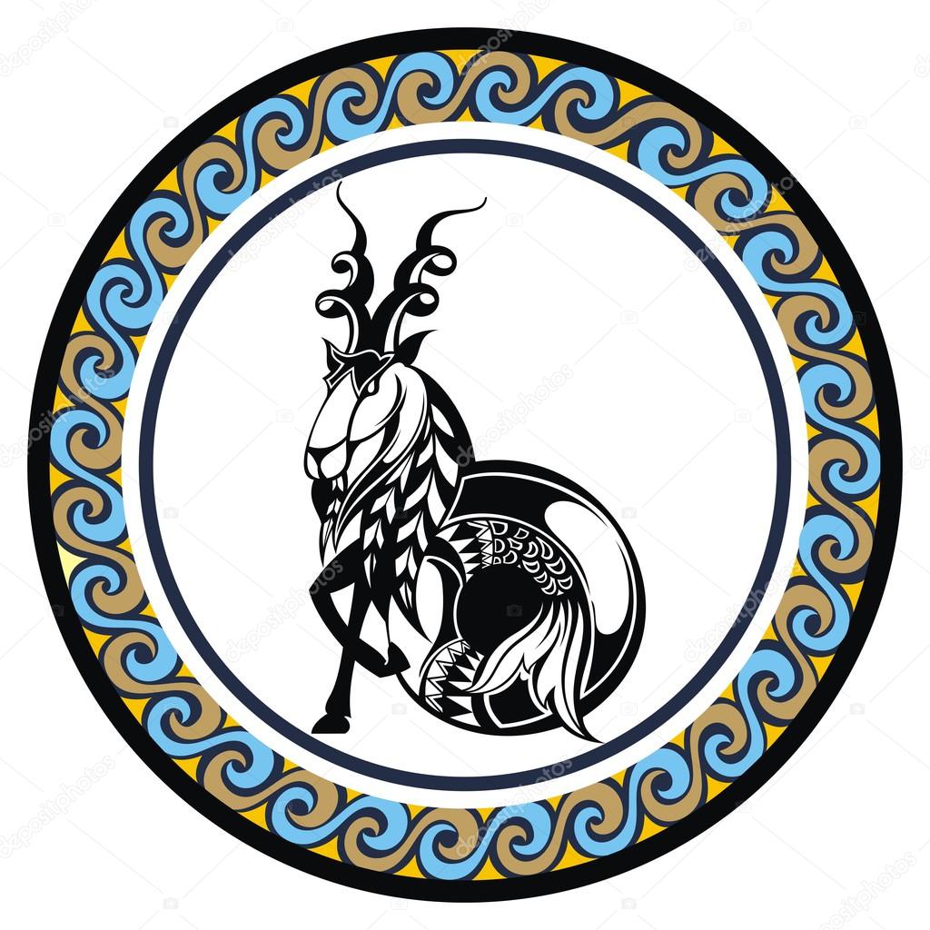 Decorative Zodiac sign Capricornus