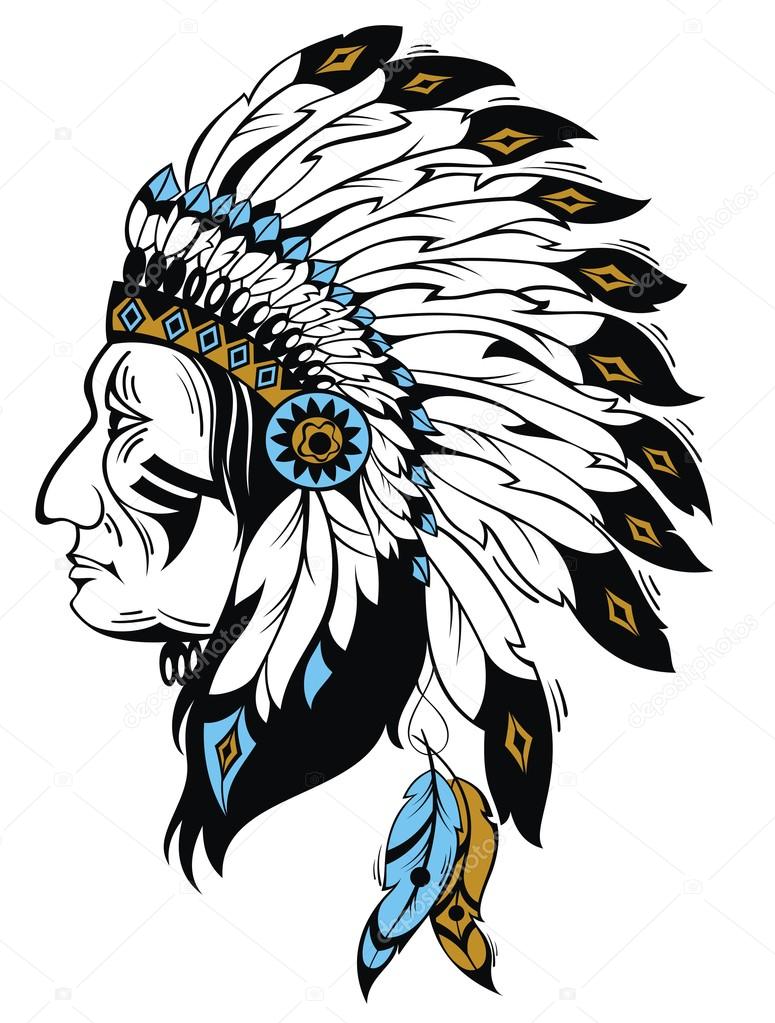 Vector Indian chief