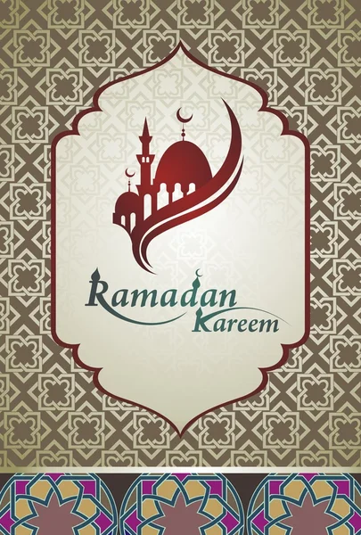 Фон поздравления Рамадана — стоковый вектор