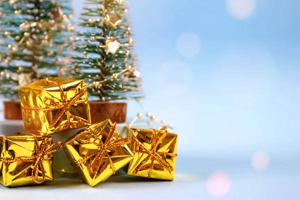 Vista Perto Composição Natal Ano Novo Moda Com Árvore Natal — Fotografia de Stock