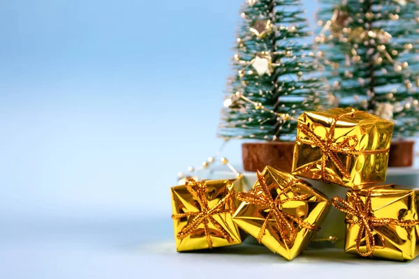 Vista Perto Composição Natal Ano Novo Moda Com Árvore Natal — Fotografia de Stock