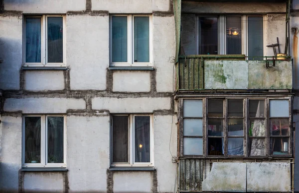 O velho Khrushchevs Moscovo. Casas históricas no centro da Rússia. — Fotografia de Stock