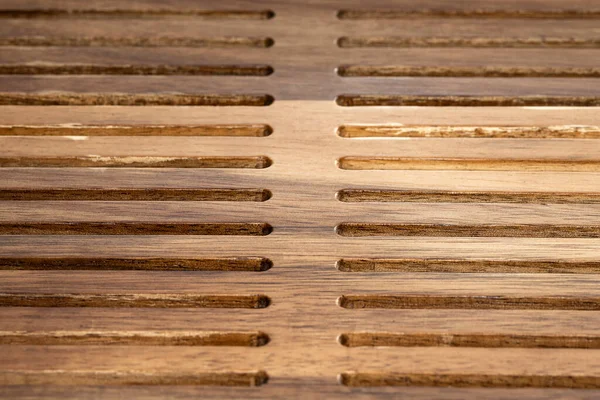 Tablero de té de acacia con lamas, textura de madera de acacia — Foto de Stock