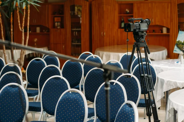 Videocamera nella sala conferenze — Foto Stock