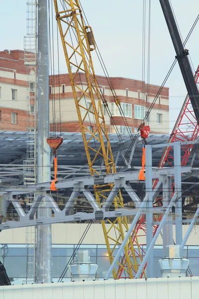 Una Antigua Granja Metal Acero Estructura Estructura Metálica Del Edificio —  Fotos de Stock