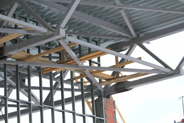 Een Oude Stalen Boerderij Structuur Van Metalen Structuur Van Frame — Stockfoto