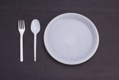 Tek kullanımlık sofra yakın çekim