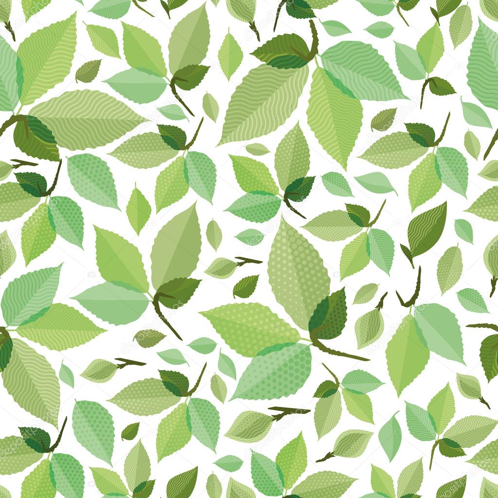 Matematik vores leninismen Seamless green leaves pattern, green foliage without gradient for printing  Stock Vector by ©Badalov 107305002