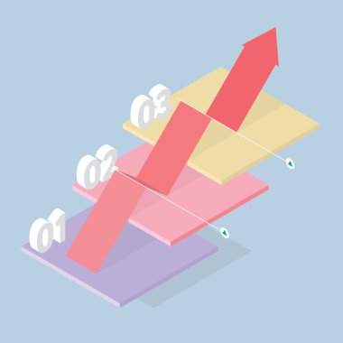 Küresel başarı, iş kavramı, illüstrasyon, grafikler ve