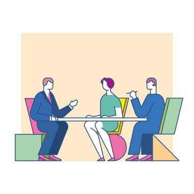 Toplantı pazarlık masasında iş kavramı