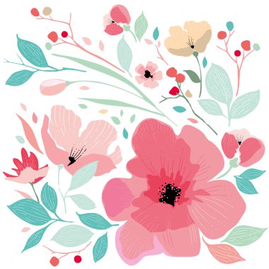 pastel renklerde çiçek arka plan