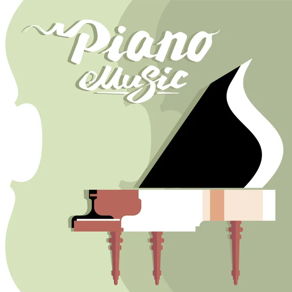 음악 포스터를 위한 요소의 피아노 세트 — 스톡 벡터